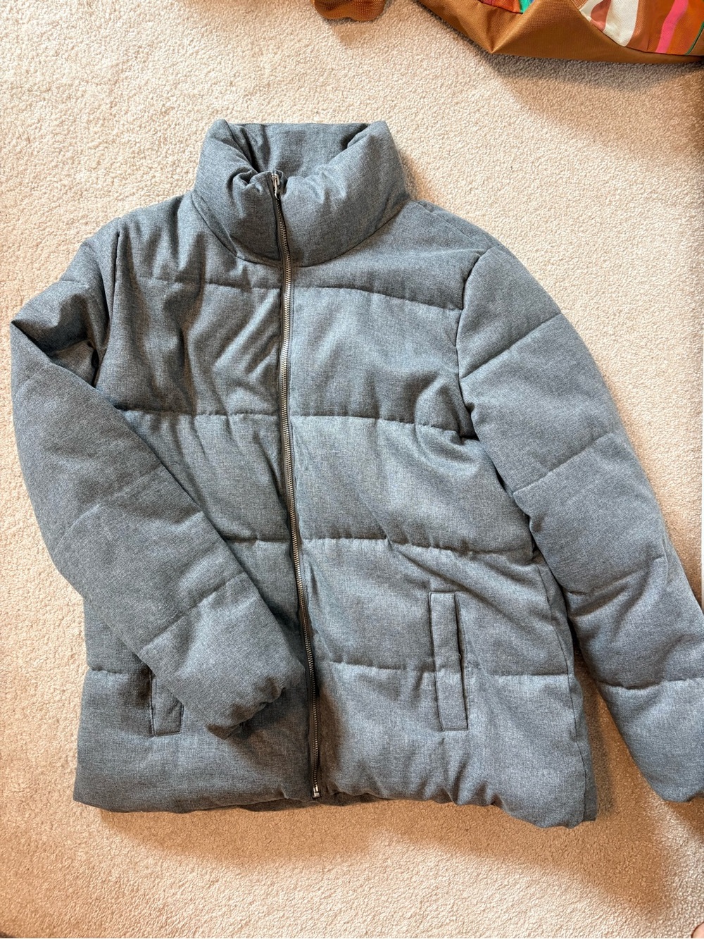 Old Navy Light Gray Quilted Jacket